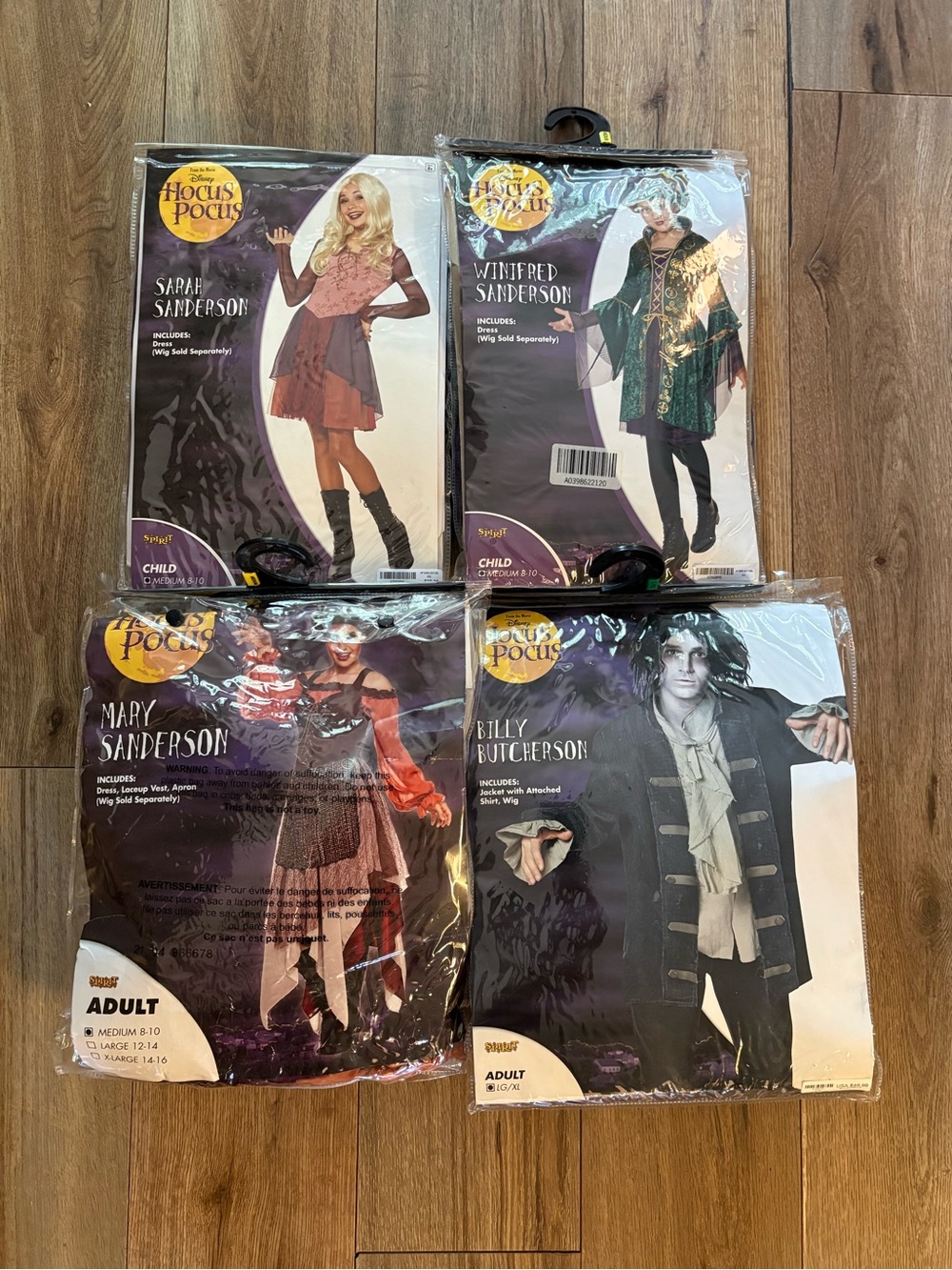 Hocus Pocus Costumes - Sanderson Sisters & Billy Butcherson Set